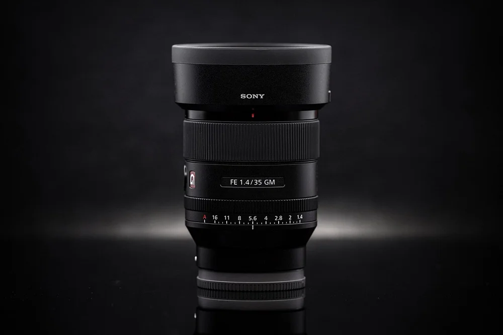 Sony FE 35mm F1.4 GM SEL35F14GM lens; exact model identified by the source file title and description.